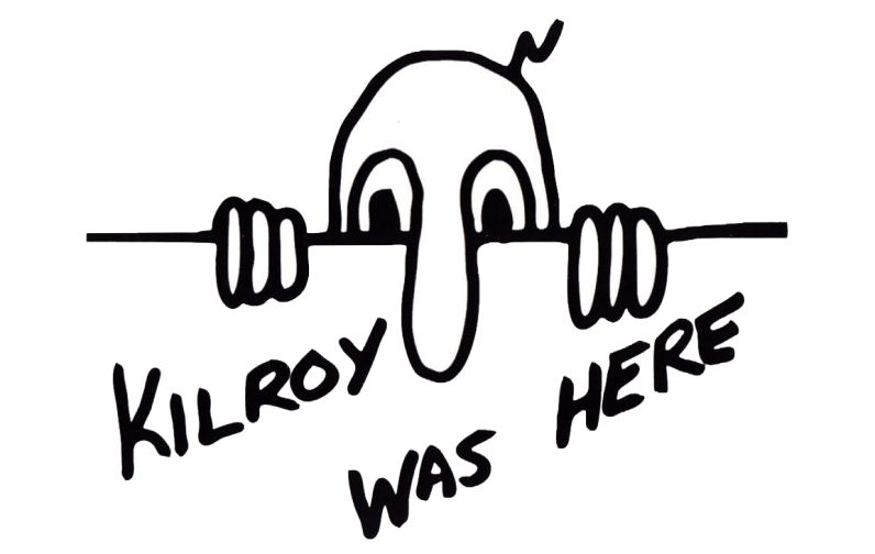 An image of the iconic Kilroy was here graffiti